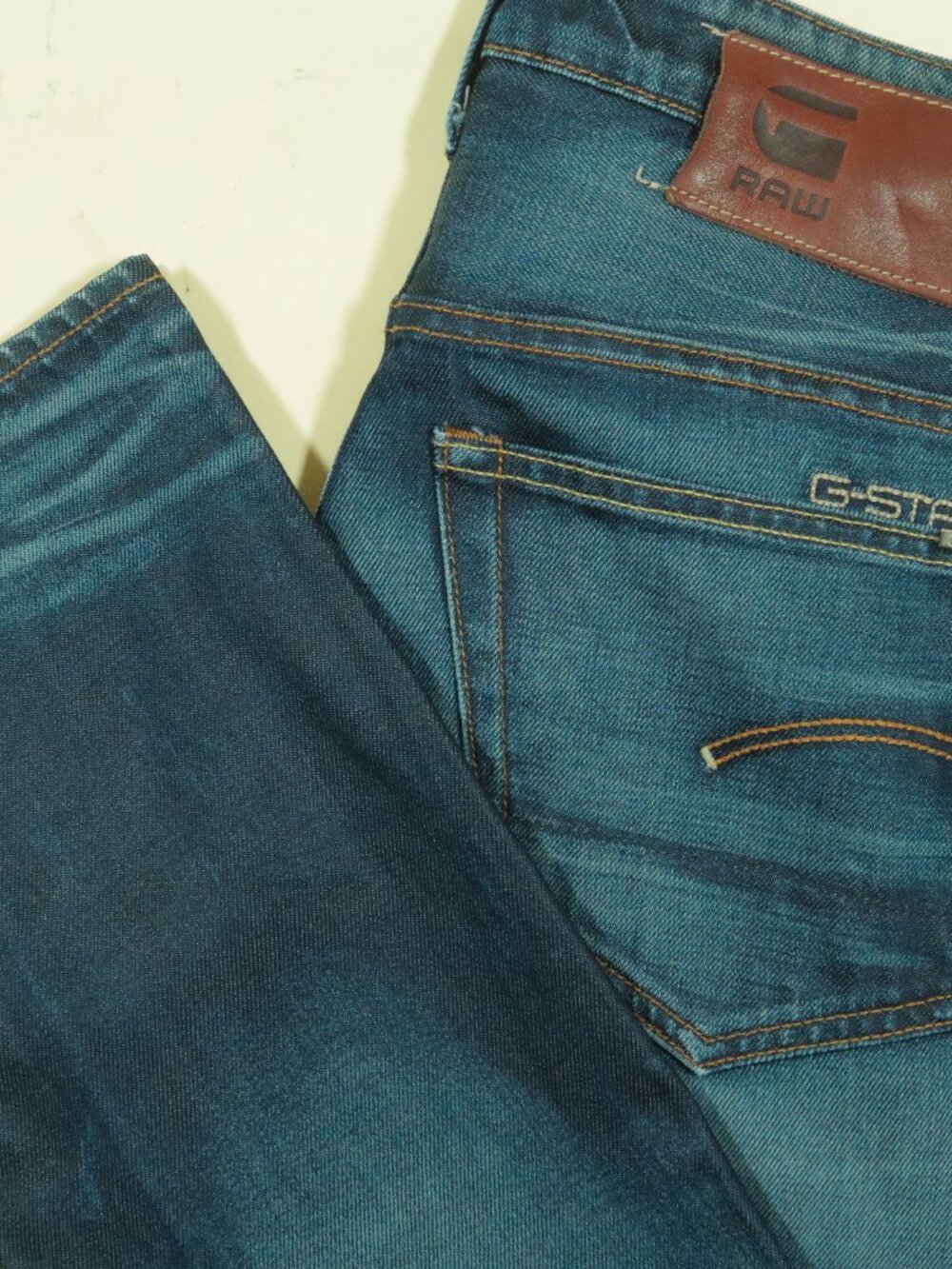 G-Star RAW 3301 Low Tapered Jeans Mens 31 Blue Cotton Denim